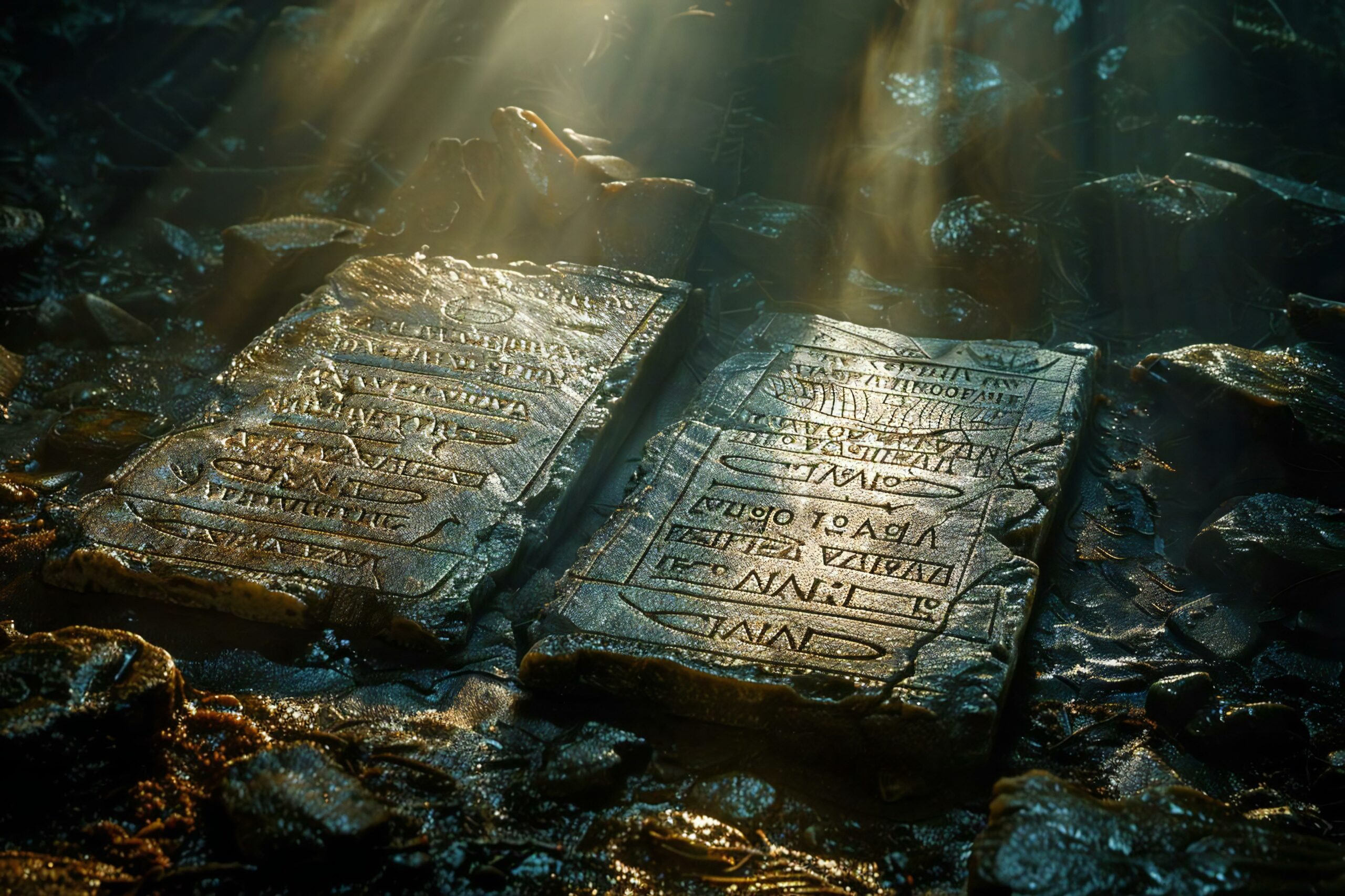 The Tablets of the Law: The Commandments inscribed on Stone